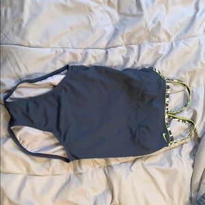 Nike grey one piece swim suit